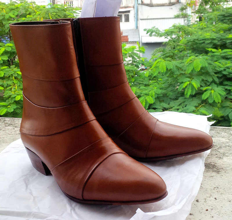 Mens dress boots cuban heel sale