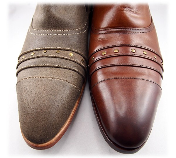 Elegant Black Leather Cuban Heel Shoes for Men